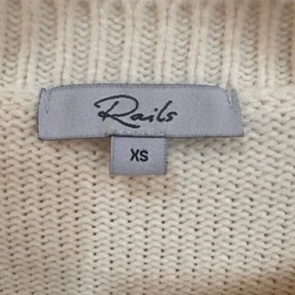 Rails Perci Cream Animal Print Star Sweater XS - Picture 4 of 5